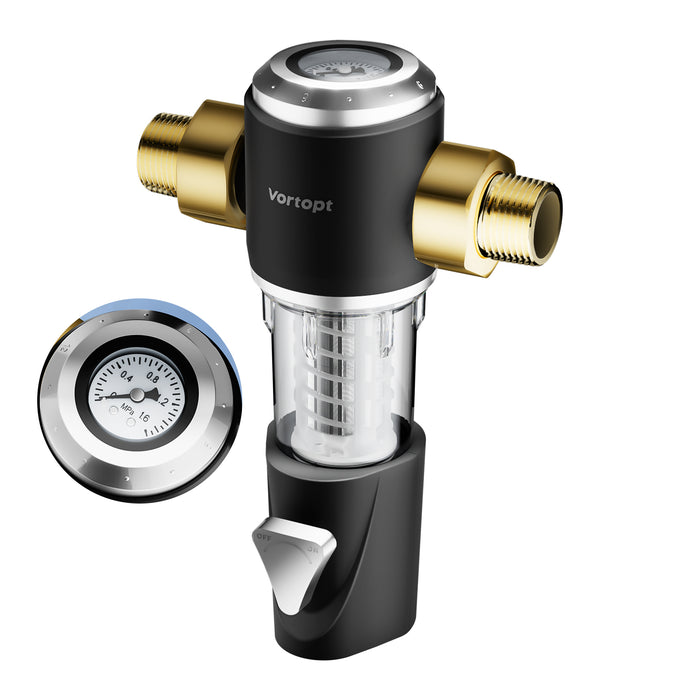 Q800 Sediment Filter for Well Water - Automatic Backwash System, Spin Down Sediment Filter, Vortopt - Vortopt