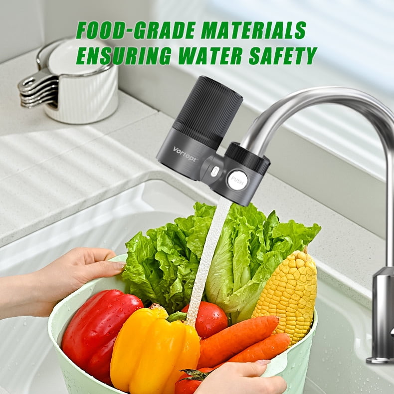 Advanced Sink Faucet Filter, 360 ° Rotary Faucet Water Purifier, NSF Certified Level 5 Filtration, Compatible with 99% of Faucets(Black-T6-CTO/T6-UF)