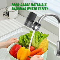 Advanced Sink Faucet Filter, 360 ° Rotary Faucet Water Purifier, NSF Certified Level 5 Filtration, Compatible with 99% of Faucets(Black-T6-CTO/T6-UF)