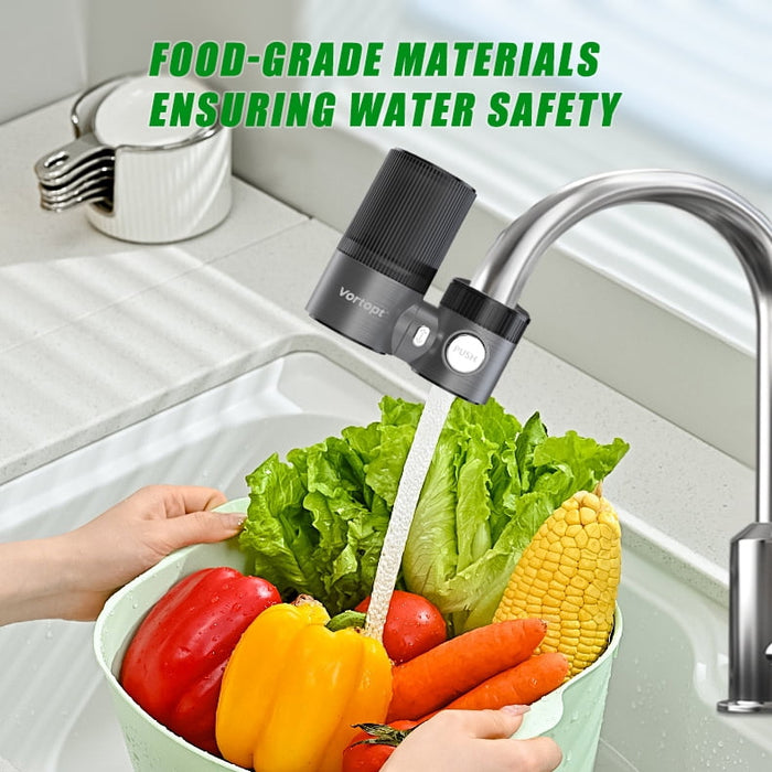 Advanced Sink Faucet Filter, 360 ° Rotary Faucet Water Purifier, NSF Certified Level 5 Filtration, Compatible with 99% of Faucets(Black-T6-CTO/T6-UF)