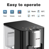 Dispensador de agua de escritorio, ahorro de energía, apto para uso doméstico y de oficina, color plateado, UR04 