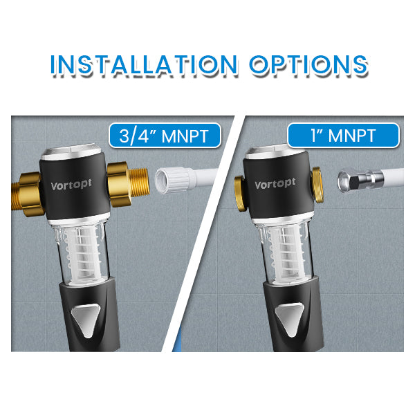 Q800 Sediment Filter for Well Water - Automatic Backwash System, Spin Down Sediment Filter, Vortopt - Vortopt