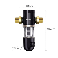Q60 Sediment Filter for Well Water, Whole House Water Filter for Well Water, 40μm Reusable & Flushable Prefilter, Vortopt - Vortopt