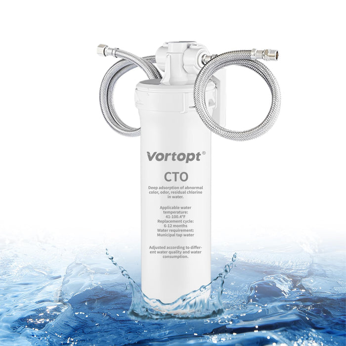 Q9-C1, 19000 Gallons Under Sink Water Filtration System Reduces Lead, Chlorine, Bad Taste & Odor,Vortopt - Vortopt