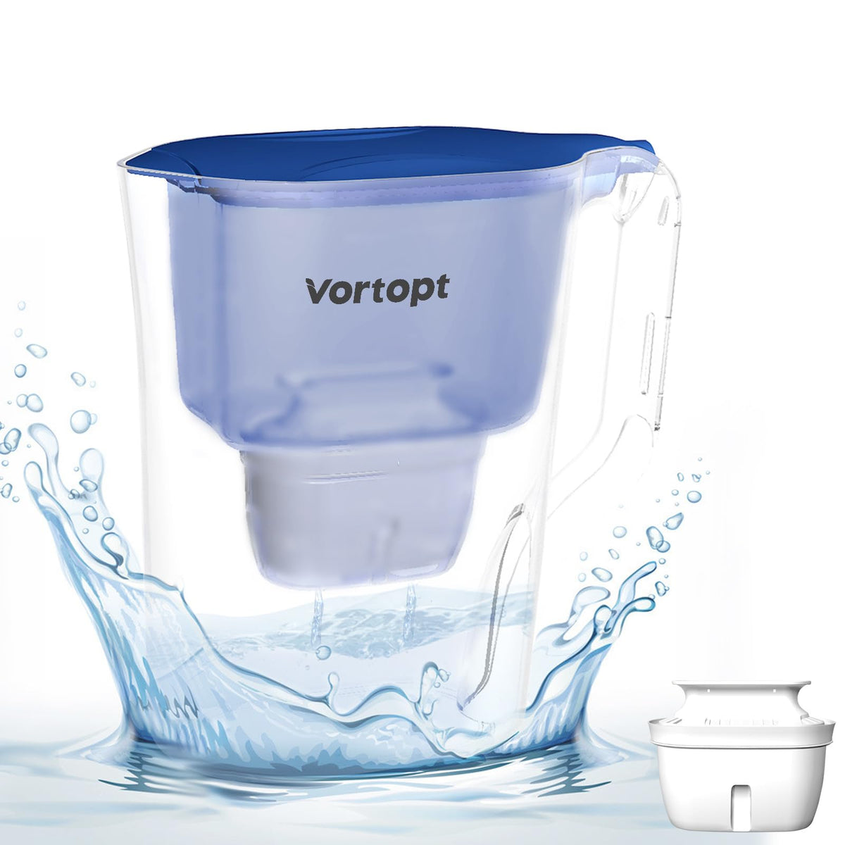 L3 Water Filter Pitcher，Blue, Vortopt - Vortopt