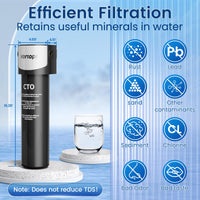 Q6-C2 Under Sink Water Filter System - Water Filter Under Sink with 304 Stainless Steel Faucet, Vortopt - Vortopt