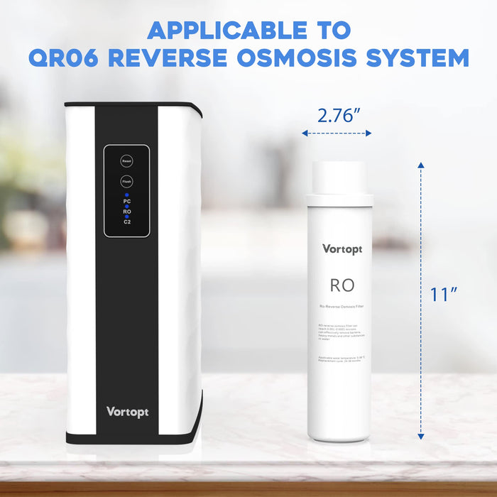 QR06 RO Replacement Filter Cartridge for QR06 Reverse Osmosis Water Filtration System, Vortopt - Vortopt