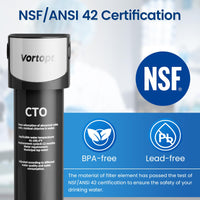 Q6-C2 Under Sink Water Filter System - Water Filter Under Sink with 304 Stainless Steel Faucet, Vortopt - Vortopt