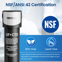 Q6-UF Under Sink Water Filter -  Water Filter Under Sink with Faucet, Vortopt - Vortopt