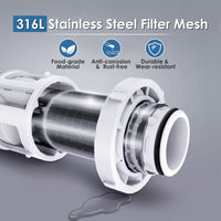 Q60 Sediment Filter for Well Water, Whole House Water Filter for Well Water, 40μm Reusable & Flushable Prefilter, Vortopt - Vortopt