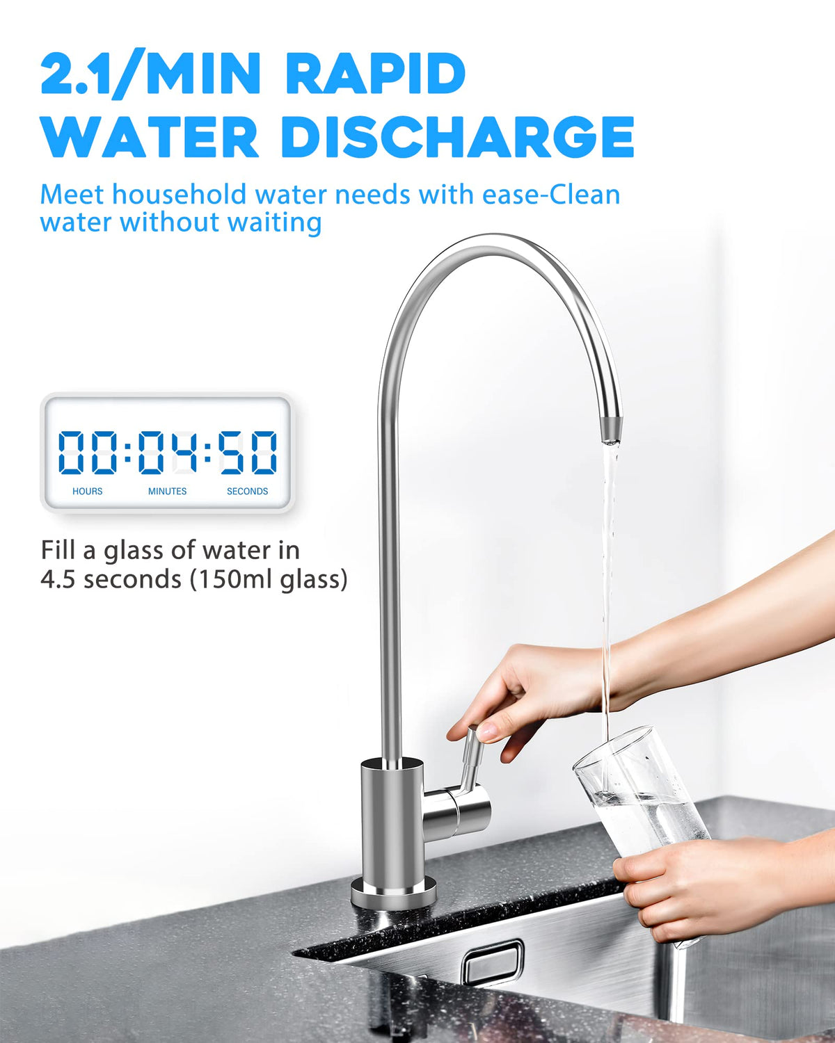 DR1-800 Tankless Reverse Osmosis System, Under Sink RO Water Filter System, Vortopt - Vortopt